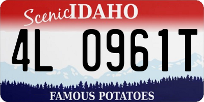 ID license plate 4L0961T