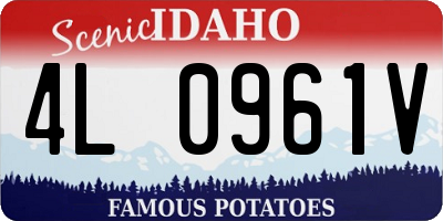 ID license plate 4L0961V