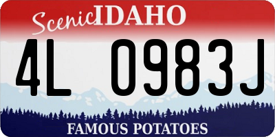 ID license plate 4L0983J