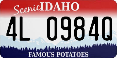 ID license plate 4L0984Q