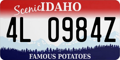 ID license plate 4L0984Z