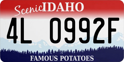ID license plate 4L0992F