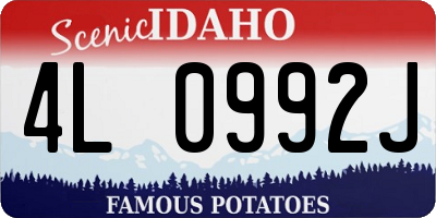 ID license plate 4L0992J
