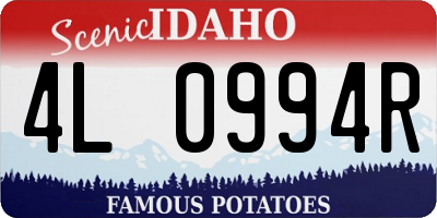 ID license plate 4L0994R