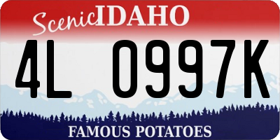 ID license plate 4L0997K
