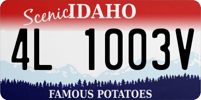 ID license plate 4L1003V