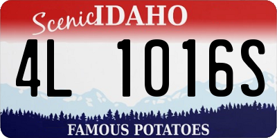 ID license plate 4L1016S