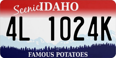 ID license plate 4L1024K
