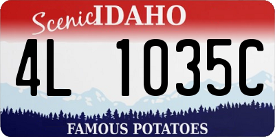 ID license plate 4L1035C