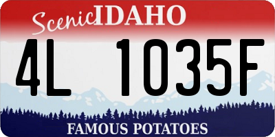 ID license plate 4L1035F