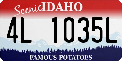 ID license plate 4L1035L
