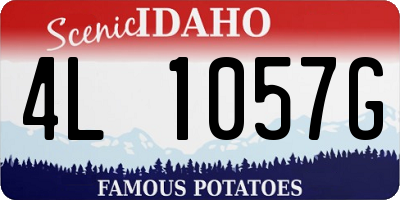 ID license plate 4L1057G