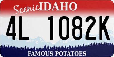 ID license plate 4L1082K