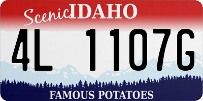 ID license plate 4L1107G