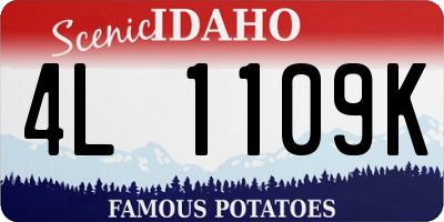 ID license plate 4L1109K
