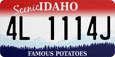 ID license plate 4L1114J