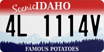 ID license plate 4L1114V