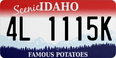 ID license plate 4L1115K