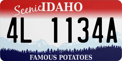 ID license plate 4L1134A