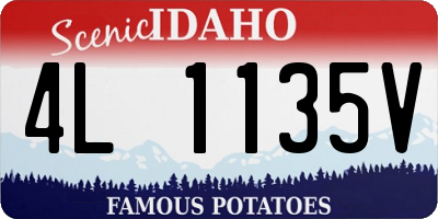 ID license plate 4L1135V