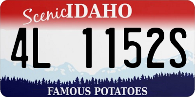 ID license plate 4L1152S