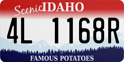 ID license plate 4L1168R