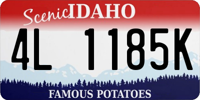 ID license plate 4L1185K