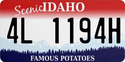 ID license plate 4L1194H