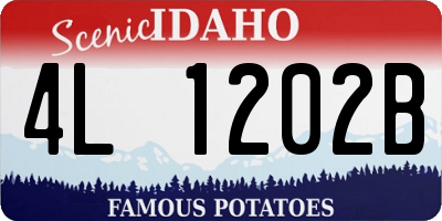 ID license plate 4L1202B