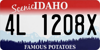 ID license plate 4L1208X