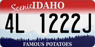 ID license plate 4L1222J