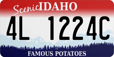 ID license plate 4L1224C