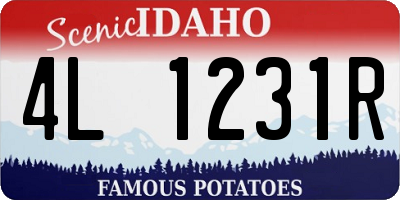 ID license plate 4L1231R