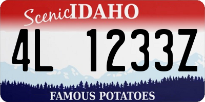 ID license plate 4L1233Z