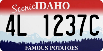 ID license plate 4L1237C