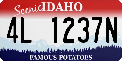 ID license plate 4L1237N