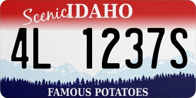 ID license plate 4L1237S