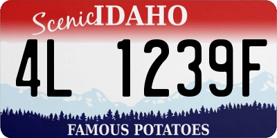 ID license plate 4L1239F