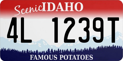 ID license plate 4L1239T