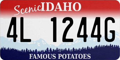 ID license plate 4L1244G