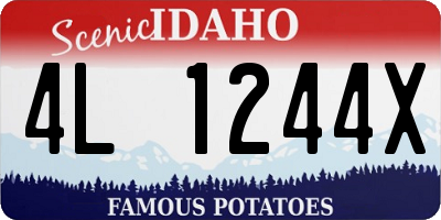 ID license plate 4L1244X