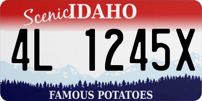 ID license plate 4L1245X