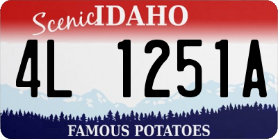 ID license plate 4L1251A