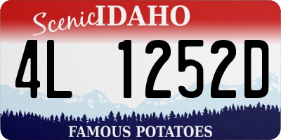 ID license plate 4L1252D