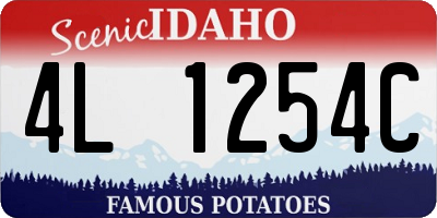 ID license plate 4L1254C
