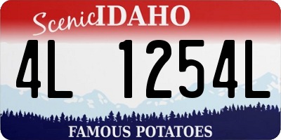 ID license plate 4L1254L