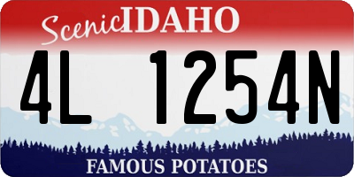 ID license plate 4L1254N