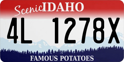 ID license plate 4L1278X