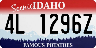 ID license plate 4L1296Z