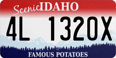 ID license plate 4L1320X